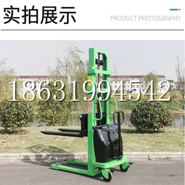 新会区电动叉车堆高车液压铲车电瓶1吨2吨站驾步行式小型全自动叉车